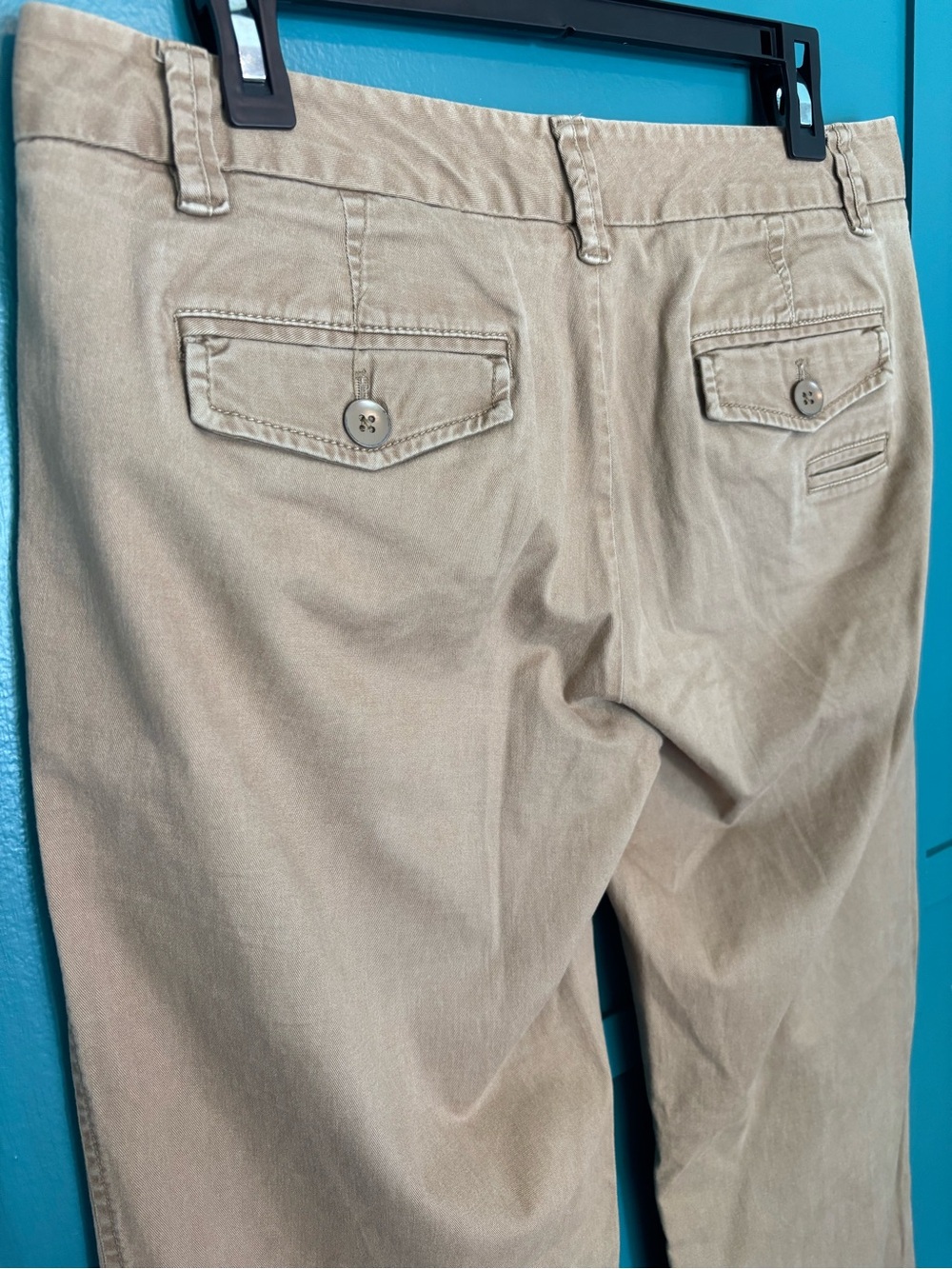 Gap The Trouser Tan Wide-Leg Cotton Pants Size 8 Tall - Picture 5 of 8